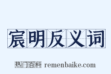 宸明反义词是什么意思的图片